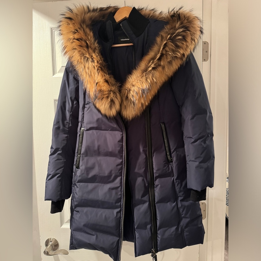 KAY down coat with natural fur Signature Mackage Collar